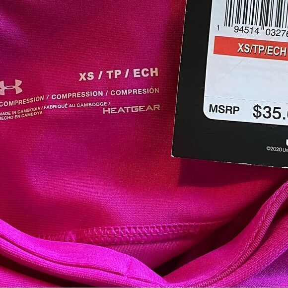 Under Armour Women’s XSmall HeatGear® Bike Shorts Meteor Pink - Picture 7 of 7